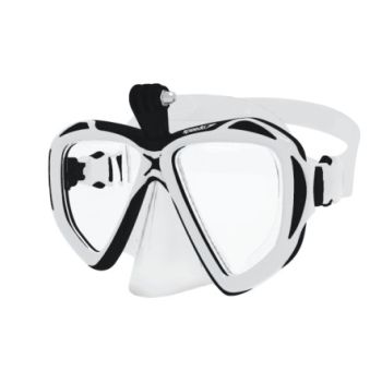 Speedo SPORT ADULT DUAL LENSES MASK WITH CAMERA MOUNT, set za ronjenje, crna