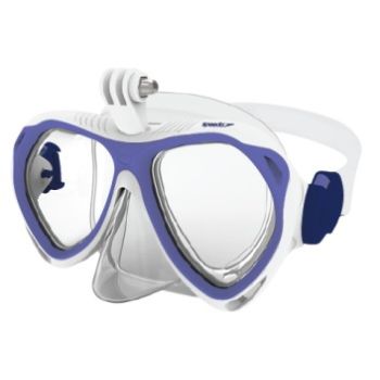 Speedo SPORT JUNIOR DUAL LENSES MASK WITH CAMERA MOUNT, set za ronjenje, transparent