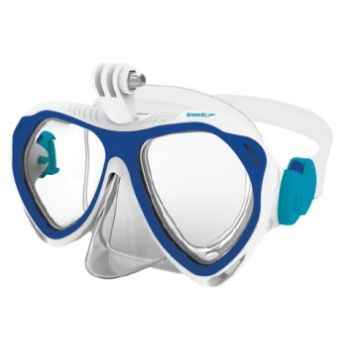 Speedo SPORT JUNIOR DUAL LENSES MASK WITH CAMERA MOUNT, set za ronjenje, transparent
