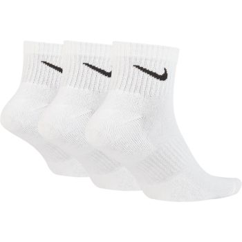 Nike U NK EVERYDAY CUSH ANKLE 3PR, čarape za fitnes, bijela