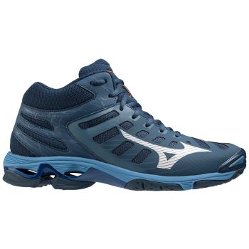 Mizuno WAVE VOLTAGE MID, muške patike za odbojku, plava