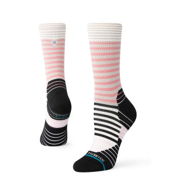 Stance SUNSHINE STRIPE CREW, ženske čarape za trčanje, roza