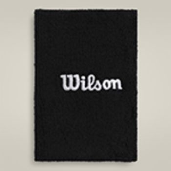 Wilson WIDE TERRY WRISTBAND, znojnica za zglob, crna