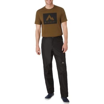 McKinley CARLOW II UX, muške pantalone za kišu, crna