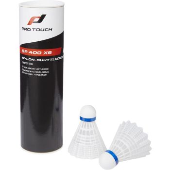 Pro Touch SP 400 X6 SHUTTLECOCK, loptica za badminton najlon, bijela