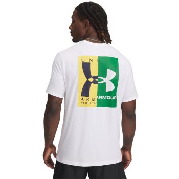 Under Armour M 60/40S EVOL LOGO SS, muška majica, bijela
