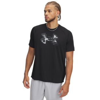 Under Armour M TECH PRINT FILL SS, muška majica za fitnes, crna
