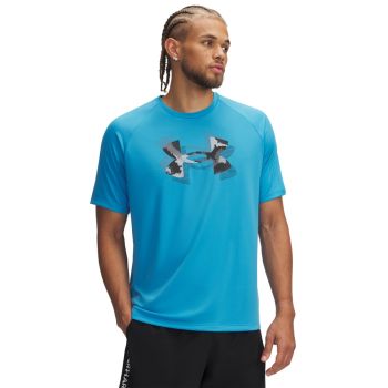 Under Armour M TECH PRINT FILL SS, muška majica za fitnes, plava