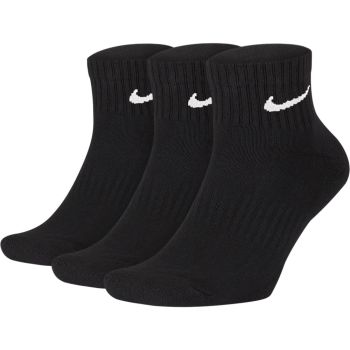 Nike U NK EVERYDAY CUSH ANKLE 3PR, čarape za fitnes, crna