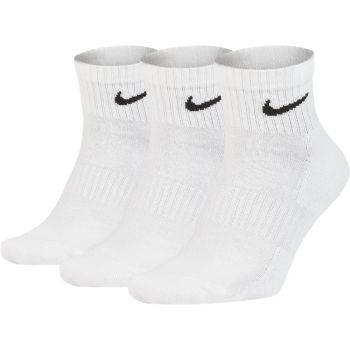 Nike U NK EVERYDAY CUSH ANKLE 3PR, čarape za fitnes, bijela