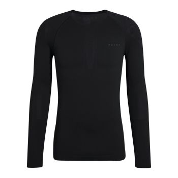 Falke W LONGSLEEVED SHIRT M, muška majica donji veš, crna