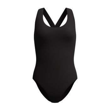 Speedo SOLID SCOOP NECK 1PC AF, ženski kupaći, crna