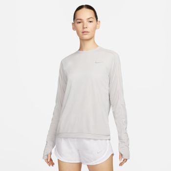 Nike W NK DF PACER CREW, ženska majica dugi rukav za trčanje, bež
