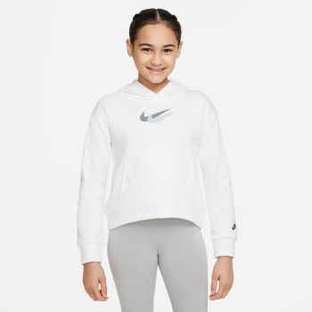 Nike G NSW FLC HOODIE SSNL PRNT, dječiji duks, bijela