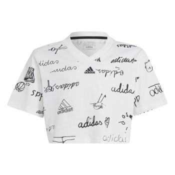Adidas JG BLUV CR T, dječija majica, bijela