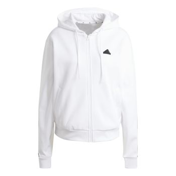 Adidas W FI 3S FZ HD, ženski duks, bijela